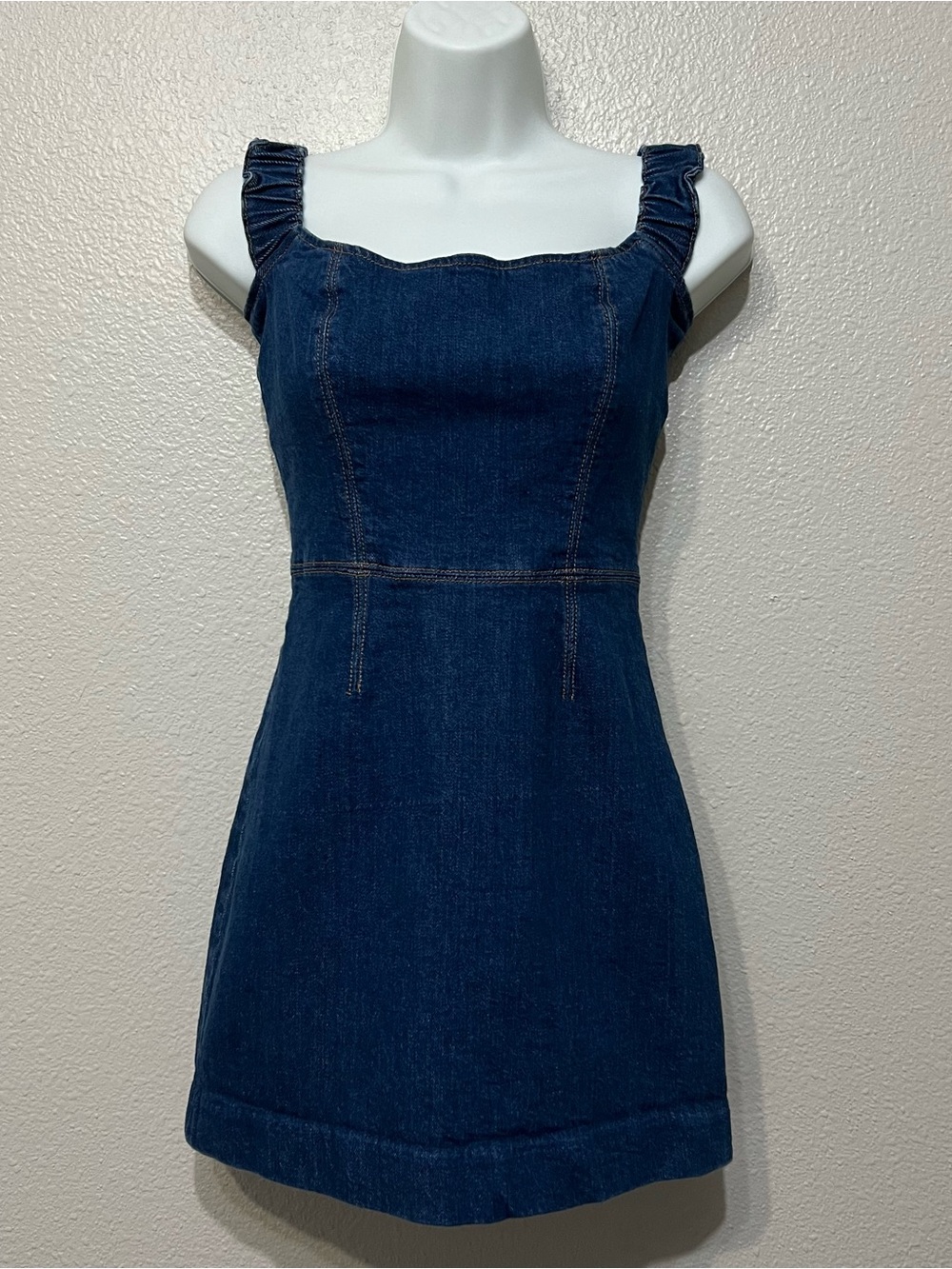 Reformation Filis Denim Mini Dress Size 0
